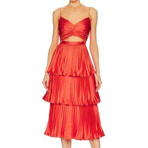 AMUR Lulla Pleated Midi Dress Sz 4 SOLD OUT EVERYWHERE